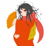 2012年賀状娘―下塗り